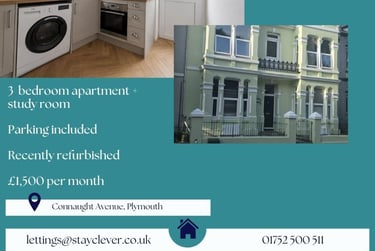 3 bed flat, Connaught Avenue, Mutley, Plymouth, PL47BX - Image 1